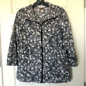 Allison Daley Casual Black Zip Up Jacket Size 12
